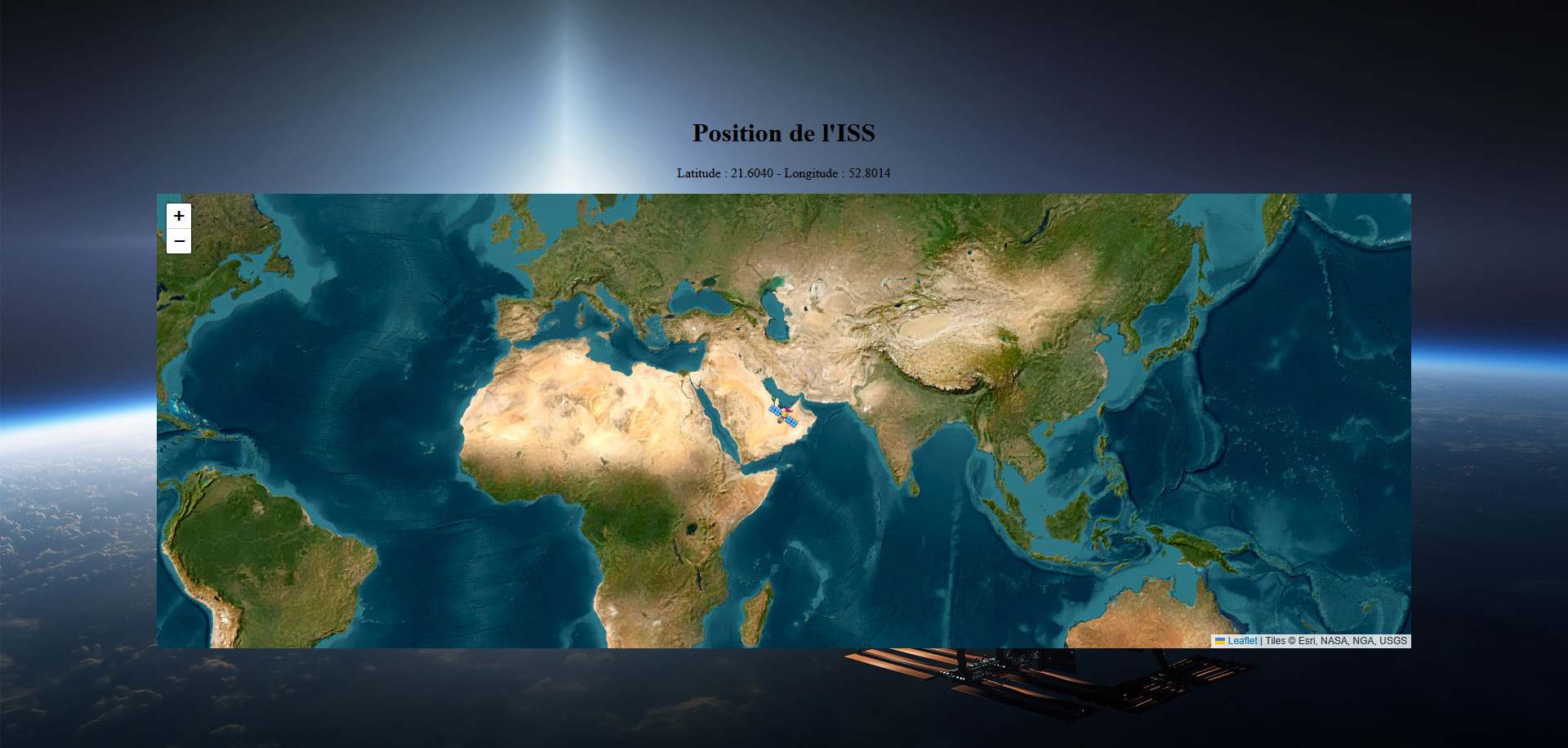 Image du projet ISS position