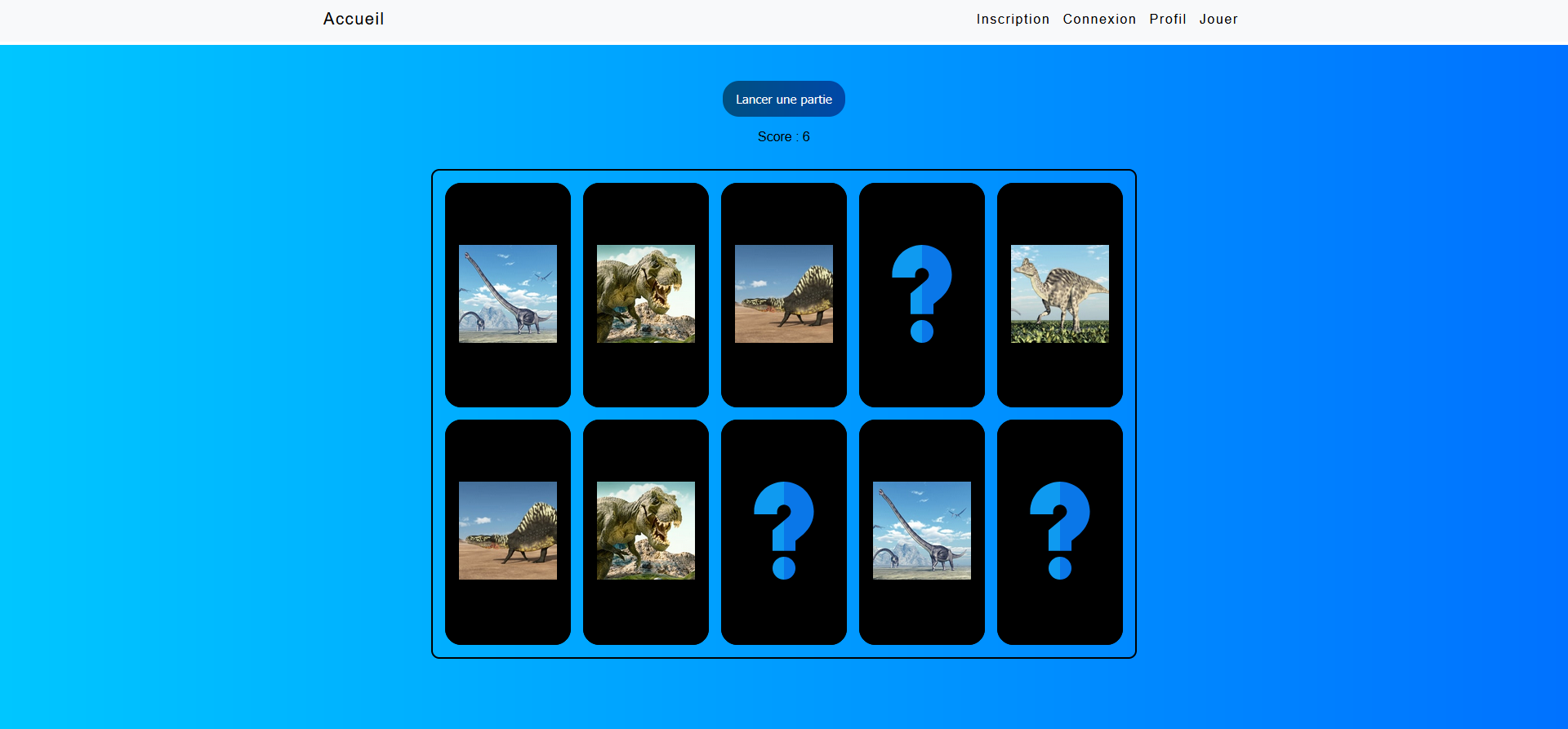Image du projet memory