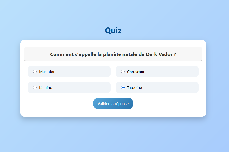 Image du projet quiz